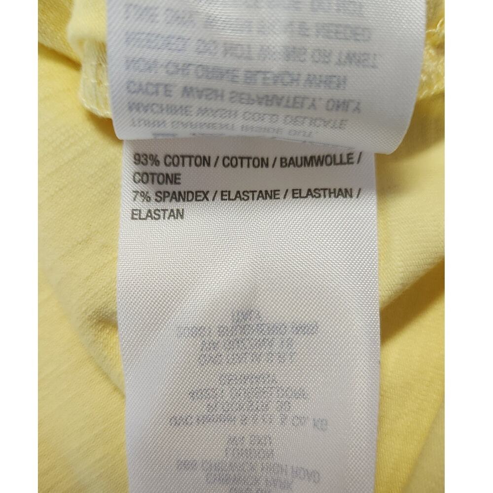 Quacker Factory All Flutter Yellow Butterfly Rhinestone V Neck T-Shirt Plus 3X - Picture 9 of 9